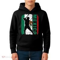Mexican Baseball Player Mexico Flag Baseball Fans Kids Hoodie thumb 4