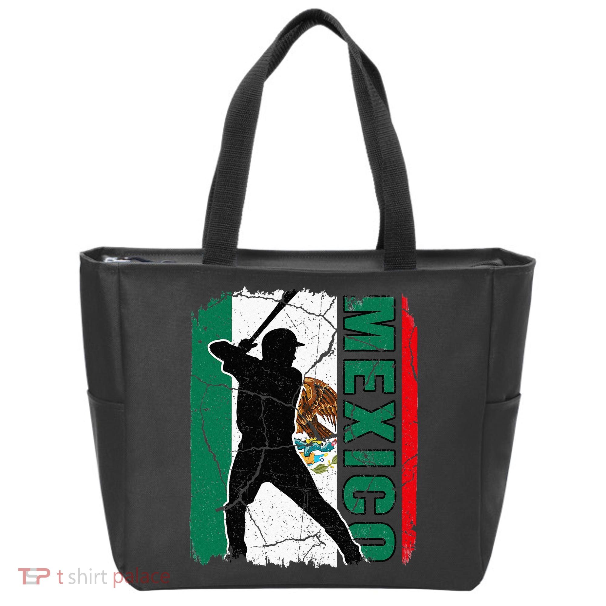 Mexican Baseball Player Mexico Flag Baseball Fans Tote Bag