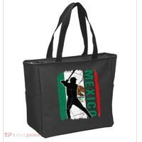 Mexican Baseball Player Mexico Flag Baseball Fans Tote Bag thumb 2
