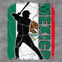 Mexican Baseball Player Mexico Flag Baseball Fans Women's Racerback Cropped Tank thumb 2