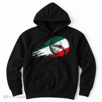 Mexican Baseball Player Mexico Flag Baseball Lover Hoodie