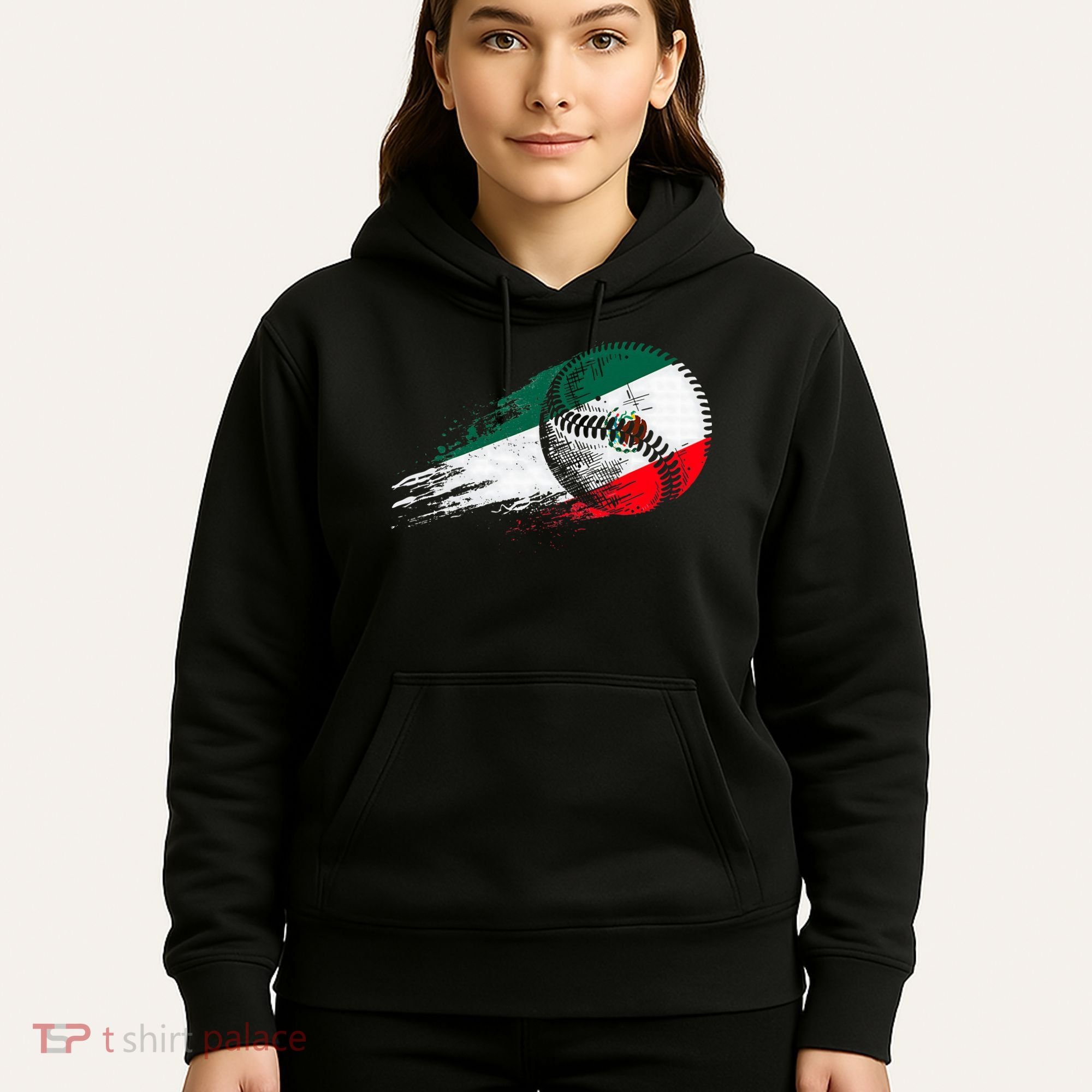 Mexican Baseball Player Mexico Flag Baseball Lover Hoodie