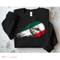Mexican Baseball Player Mexico Flag Baseball Lover Sweatshirt thumb 2
