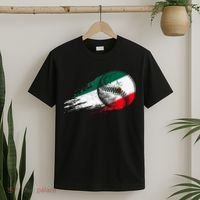 Mexican Baseball Player Mexico Flag Baseball Lover T-Shirt thumb 2