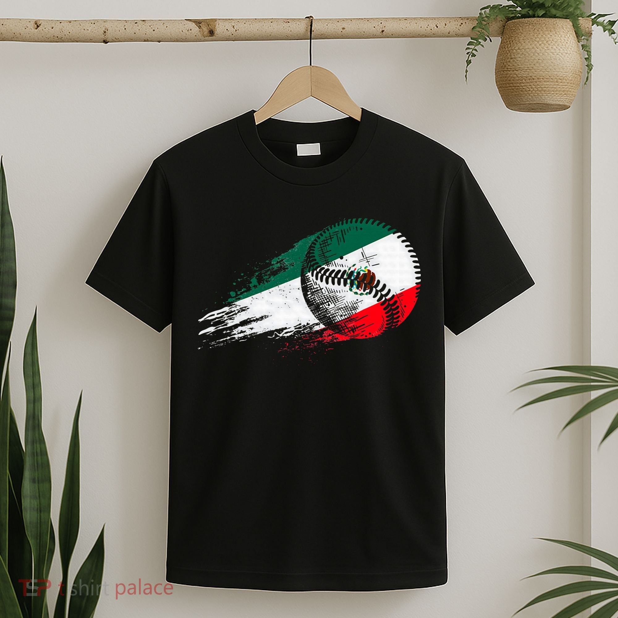 Mexican Baseball Player Mexico Flag Baseball Lover T-Shirt