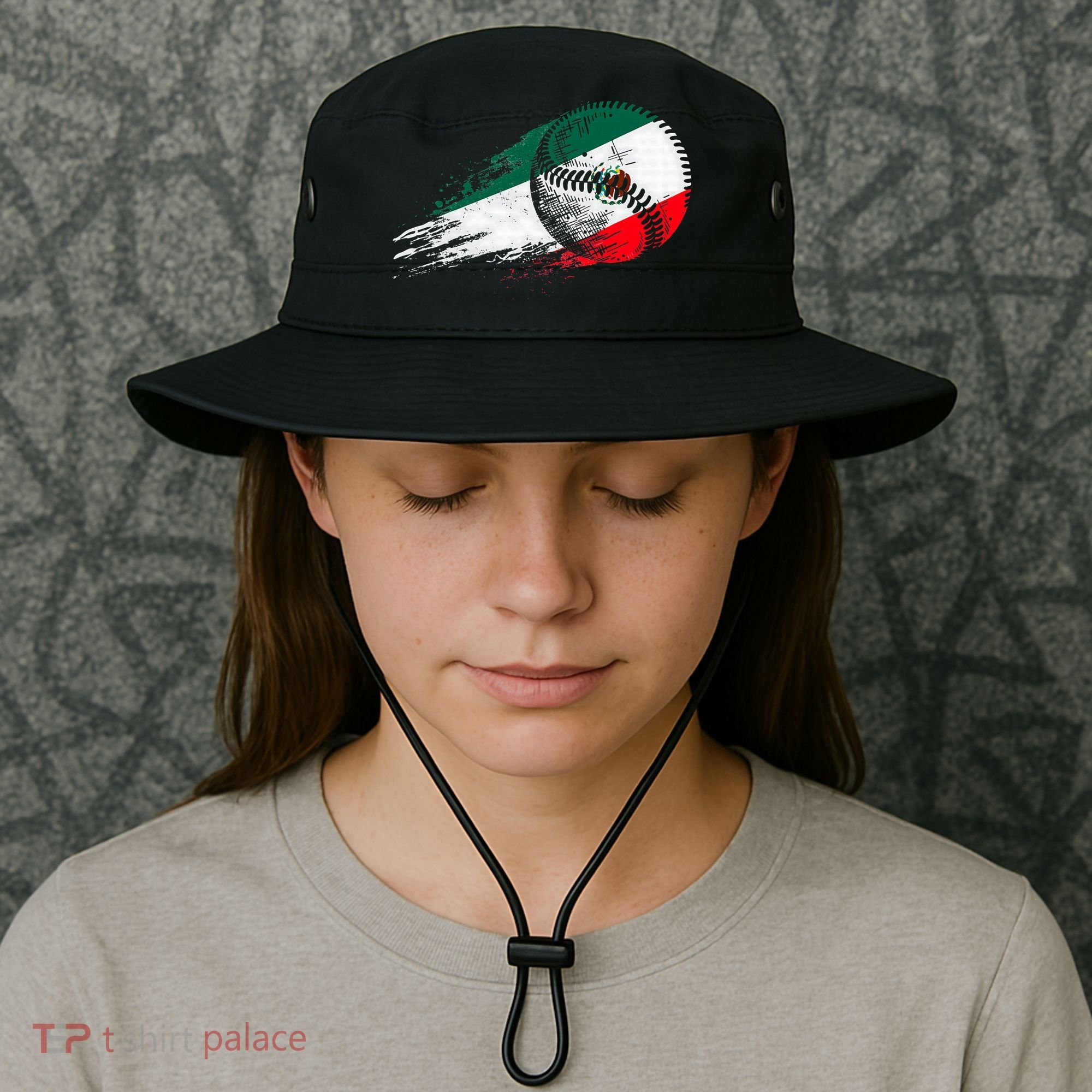 Mexican Baseball Player Mexico Flag Baseball Lover Bucket Hat