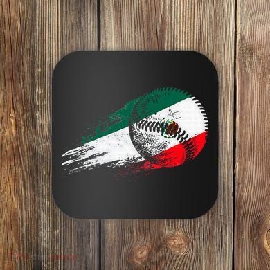 Mexican Baseball Player Mexico Flag Baseball Lover Coaster