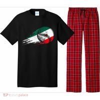 Mexican Baseball Player Mexico Flag Baseball Lover Pajama Set thumb 0