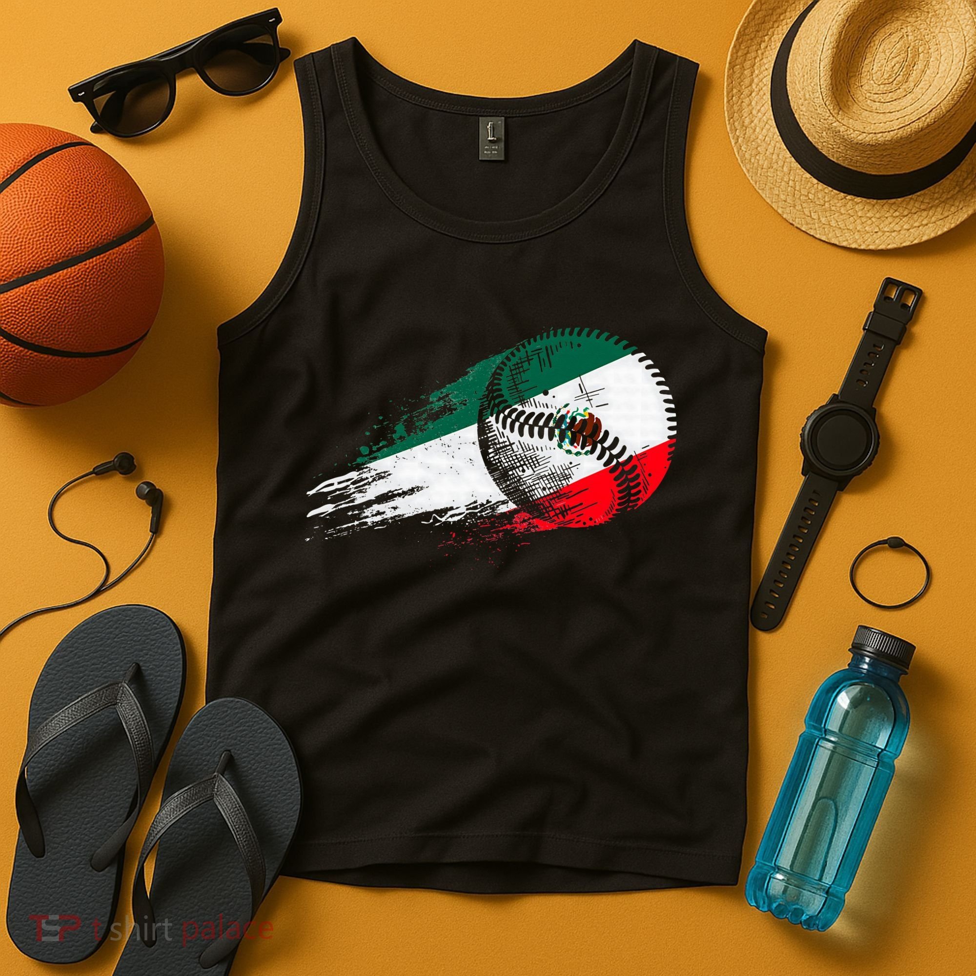 Mexican Baseball Player Mexico Flag Baseball Lover Tank Top