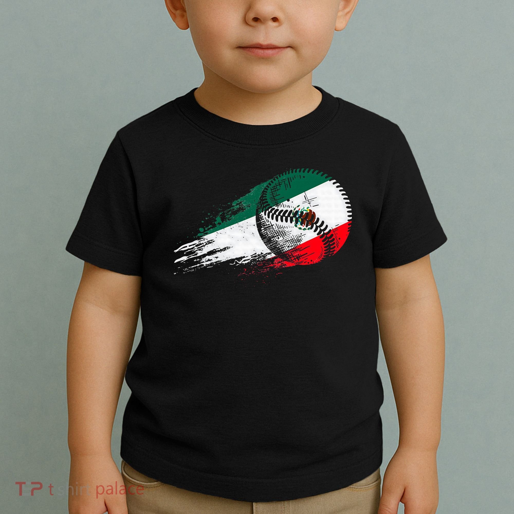 Mexican Baseball Player Mexico Flag Baseball Lover Toddler T-Shirt