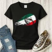 Mexican Baseball Player Mexico Flag Baseball Lover Women's T-Shirt thumb 3