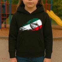 Mexican Baseball Player Mexico Flag Baseball Lover Kids Hoodie thumb 3