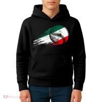 Mexican Baseball Player Mexico Flag Baseball Lover Kids Hoodie thumb 4