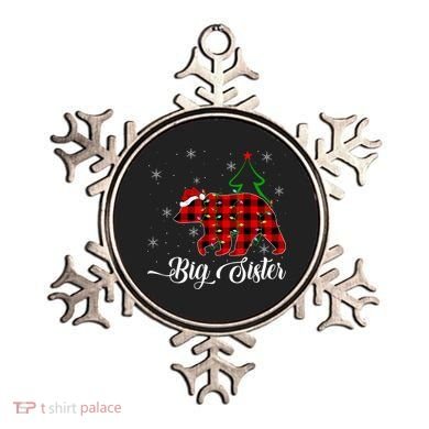 Matching Buffalo Plaid Christmas BigSister Bear Pajama Ornament