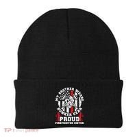 My Brother Proud Firefighter Sister Of A Fire Sister Gift Beanie thumb 0