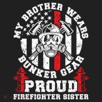 My Brother Proud Firefighter Sister Of A Fire Sister Gift Beanie thumb 2