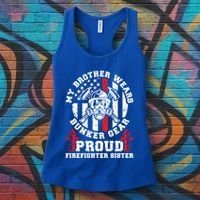 My Brother Proud Firefighter Sister Of A Fire Sister Gift Women's Tank Top thumb 3