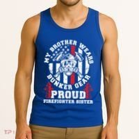 My Brother Proud Firefighter Sister Of A Fire Sister Gift Tank Top thumb 3