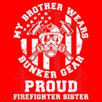 My Brother Proud Firefighter Sister Of A Fire Sister Gift Santa Hat thumb 1