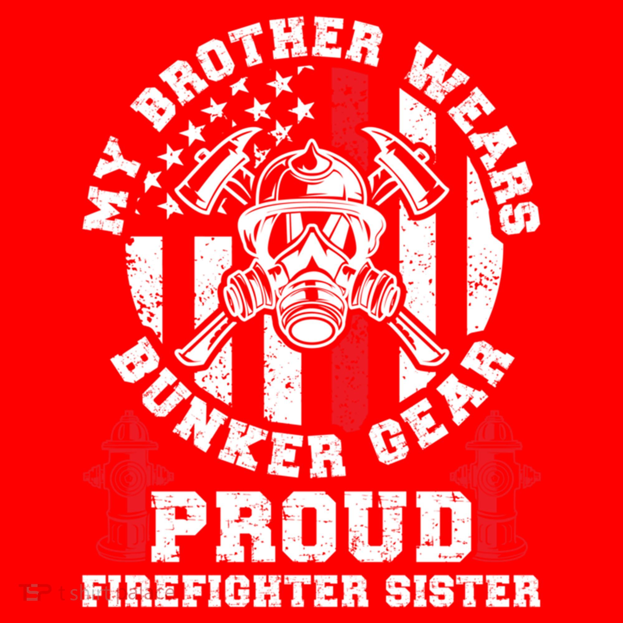 My Brother Proud Firefighter Sister Of A Fire Sister Gift Santa Hat