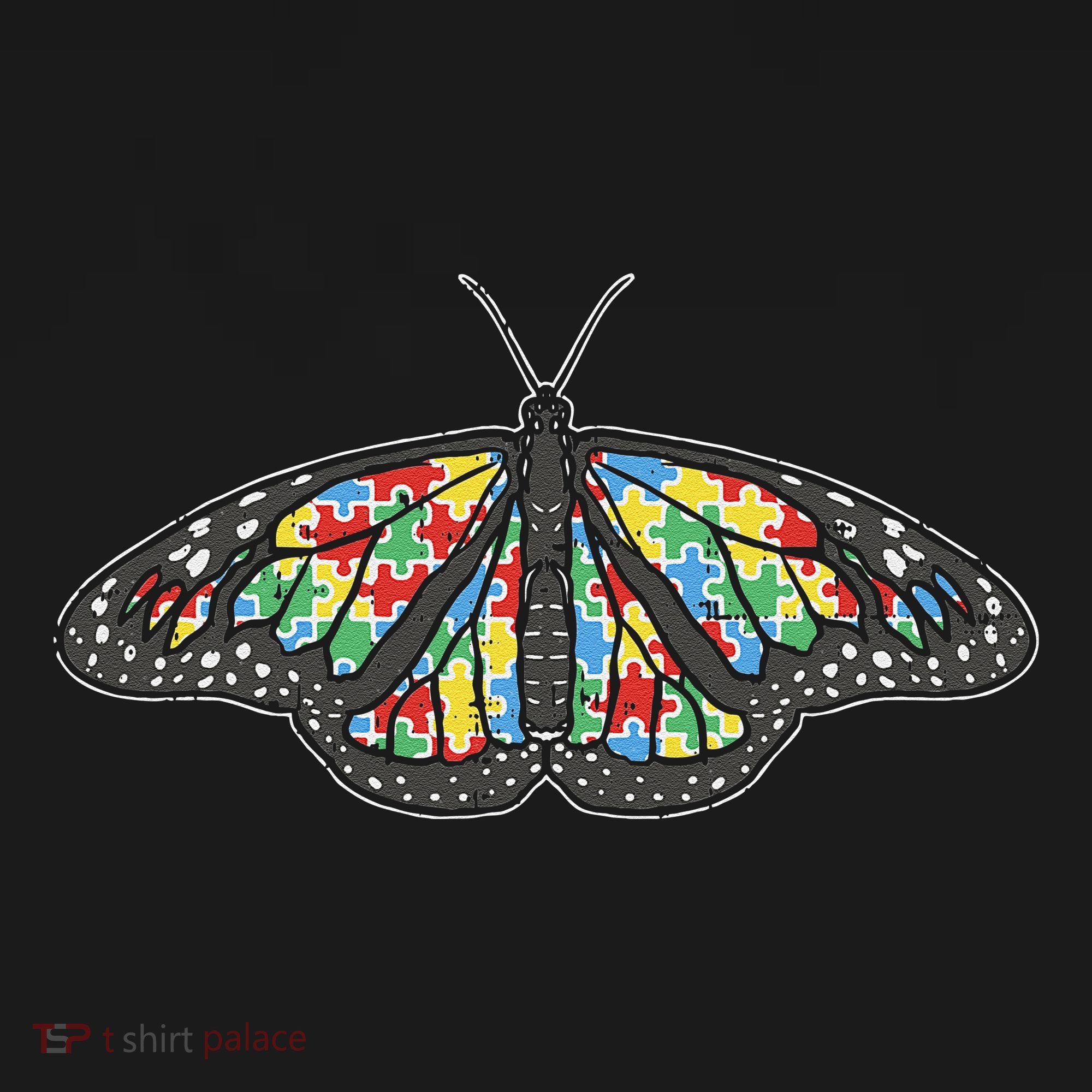 Monarch Butterfly Puzzle Autism Awareness Support Gift Apron