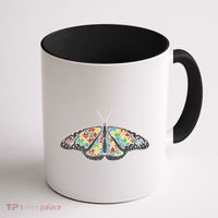 Monarch Butterfly Puzzle Autism Awareness Support Gift Coffee Mug thumb 1