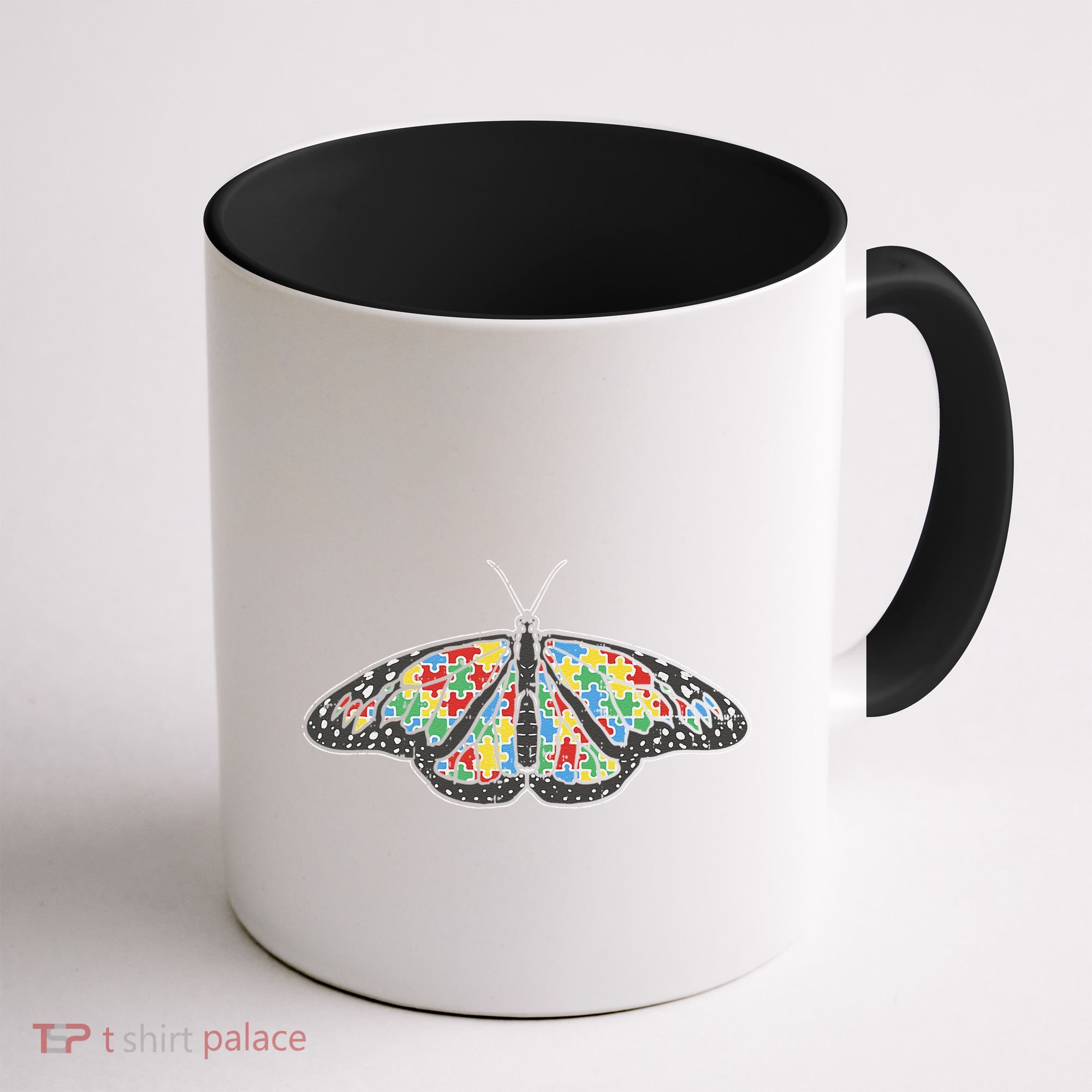Monarch Butterfly Puzzle Autism Awareness Support Gift Coffee Mug