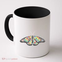 Monarch Butterfly Puzzle Autism Awareness Support Gift Coffee Mug thumb 0