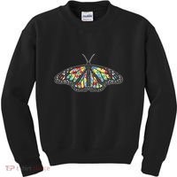 Monarch Butterfly Puzzle Autism Awareness Support Gift Kids Sweatshirt thumb 0