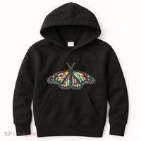 Monarch Butterfly Puzzle Autism Awareness Support Gift Kids Hoodie thumb 0
