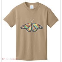 Monarch Butterfly Puzzle Autism Awareness Support Gift Kids T-Shirt thumb 0
