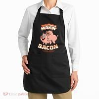 Makin Bacon Pig Funny Meatatarian Zany Brainy Apron thumb 2