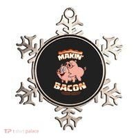 Makin Bacon Pig Funny Meatatarian Zany Brainy Ornament thumb 0