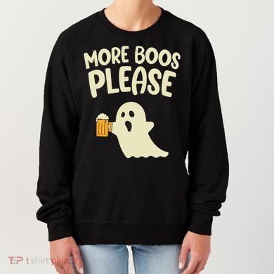 More Boos Please Cute Funny Halloween Ghost Party Women's Sweatshirt
