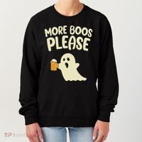 More Boos Please Cute Funny Halloween Ghost Party Women's Sweatshirt thumb 0
