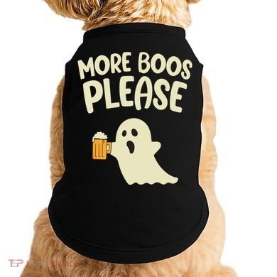 More Boos Please Cute Funny Halloween Ghost Party Doggie Tank