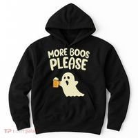 More Boos Please Cute Funny Halloween Ghost Party Hoodie thumb 0