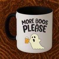 More Boos Please Cute Funny Halloween Ghost Party Coffee Mug thumb 2