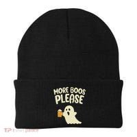 More Boos Please Cute Funny Halloween Ghost Party Beanie thumb 0
