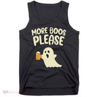 More Boos Please Cute Funny Halloween Ghost Party Tank Top thumb 0