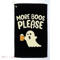 More Boos Please Cute Funny Halloween Ghost Party Golf Towel thumb 0