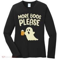 More Boos Please Cute Funny Halloween Ghost Party Women's Long Sleeve Shirt thumb 0