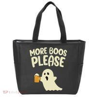 More Boos Please Cute Funny Halloween Ghost Party Tote Bag thumb 0