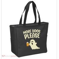 More Boos Please Cute Funny Halloween Ghost Party Tote Bag thumb 2