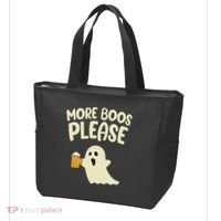 More Boos Please Cute Funny Halloween Ghost Party Tote Bag thumb 3