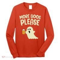 More Boos Please Cute Funny Halloween Ghost Party Long Sleeve Shirt thumb 0
