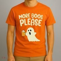 More Boos Please Cute Funny Halloween Ghost Party T-Shirt thumb 3