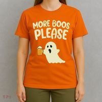More Boos Please Cute Funny Halloween Ghost Party T-Shirt thumb 4