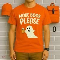More Boos Please Cute Funny Halloween Ghost Party T-Shirt thumb 6