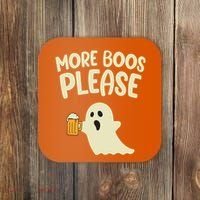 More Boos Please Cute Funny Halloween Ghost Party Coaster thumb 0